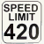 Static square icon with rounded corners displaying 'SPEED LIMIT 420' text in bold black letters on a light background.