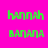 four on a bright pink background, each containing green text reading 'hannah' or 'BANANA', with yellow rectangular overlays in different positions