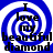 Blue and white spiral background with black text reading "I love my beautiful diamond" arranged in four identical quadrants.