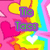 Pixelated animation with pink background, yellow hearts, and text "Tie Taes" in purple/green boxes; one frame shows a green heart symbol.