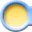 Six circular icons with blue borders and yellow gradients, some containing red exclamation marks in varying positions.