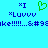 Pixelated blue background with repeated text and symbols: two *I, green heart, *Luvvv, and ke!!!!!...&amp;#9ake!!!!!...&amp;#98ke!!!...