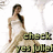 A pixelated image of a woman in a white dress with long dark hair, standing against a light background with text overlay.