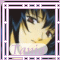 Anime-style character with brown eyes and layered hair in yellow, blue, and black tones; name text below.