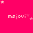 Bright pink background with repeated white text 'msjovi' and scattered white stars in various sizes and positions.