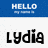 Blue header with 'HELLO my name is' text above white background displaying six distinct pixelated names in black font.