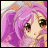 A pixelated anime-style character with pink hair and large eyes on the left, next to a black background with white text "Anime IM" above smaller stylized text "COM" on the right.