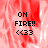Red and white pixelated flames with black text 'OH FIRE!!' and '<33' on a gray background.