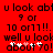 Red background with black pixelated text reading 'u look abt 9 or 10 or11!!. well u look about 70!' and white star-like symbols.