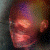 Pixelated image of a person's face on the left, green text reading 'Original Icons .com' on the right against dark background.