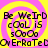 Pixelated text and spiral patterns in yellow and pink with black lettering on a static image.