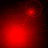 Red-toned animation showing a small square light moving along a dotted path between two larger circular lights against a dark background.