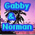 Pixelated image with blue text overlays on a pink-purple gradient background featuring dark abstract shapes.
