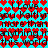 Pixelated text repeats 'I Love you Kaitlyn more than anything in this world' over a heart-patterned background with color shifts.