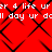 Red background with black diamond lattice pattern and repeated white pixelated text reading 'er 4 life urzr 4 life ur' and 'll day ur ddl day ur do'