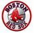 Circular red-bordered icon with 'YANKEES' text arched above a central figure holding a bat, set against a white background.