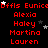 Red text listing names on black background with scattered white and gray stars, partially obscured by a light gray rectangle.