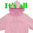 Pixelated pink hoodie with green text reading "It's all good in the hood!" across three showing sequential animation frames