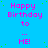 A static image with a bright blue background displaying repeated pink text "Happy Birthday to ... ME!" in a pattern with scattered green dots