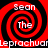 Red and black spiral pattern with repeated text elements arranged in a