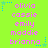 A bright green background displays a of pink text names with blue star and dot accents, arranged in three and six