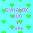 Pixelated cyan background with green heart shapes and pink text reading "DYNAMIC DUO 4 LYFE" in multiple instances.