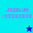 Pixelated text 'JOSELYN' and '<3333333' on cyan and blue backgrounds with a star symbol changing color.