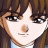 Pixelated anime-style character with brown hair and light skin, next to black background with white text.