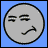 Four pixelated smiley faces in a , each with distinct expressions and color variations on blue or white backgrounds