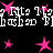 Pixelated text and pink stars on black background, with visible text fragments and star positions changing across frames.