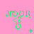 Green pixelated text 'AMOUR' above a stylized 'U' with a play button, on a pink background with scattered green symbols.