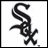 Pixelated of six showing a white Sox logo, a blonde anime-style character, and repeated 'white sox rock !!!' text in black-and-white color scheme