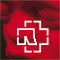 Red background with white geometric cross symbol; six grayscale showing men in tuxedos and a robot in various poses