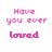 Pixelated text in pink, blue, and orange arranged across a white background with no visible motion.