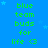 Blue background with green text reading 'blue team buds for life <3' repeated in a pattern, scattered light blue stars, and a gray rectangle in the bottom right corner
