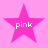 Four identical pink star icons with white text "pink" arranged in a 2x2 contact sheet on a solid light pink background.