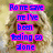 six showing a person with long blonde hair against a blurred outdoor background, overlaid with purple and blue text in pixelated font