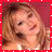 A pixelated image of a person with light brown hair and a red background, divided into four quadrants with text elements.