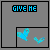 Pixelated blue text and two light-blue winged figures on gray backgrounds with black borders, varying in text content across frames.