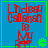 Blue background with green border, red text reading "Lindsey Lohan is My Friend" and a small green pixelated symbol.