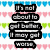Animated text-based composition with black blocky letters on a striped background of blue, pink, and green shapes.
