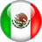 Static circular icon featuring the Mexican flag design with pixelated eagle emblem at center, green and red vertical stripes on left and right sides of white background.