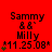 Red background with repeated text elements and green star icons in a pattern