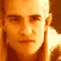 A sequence of six showing a person with long light hair in warm-toned and cool-toned lighting variations, each cropped to focus on the upper face and shoulders