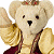 A pixelated teddy bear icon with angel wings and a crown on the left, next to green text reading "Original Icons .com" on a dark background.