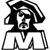 Pixelated black-and-white icon of a figure with long hair, mustache, and goatee wearing a high-collared shirt and wide sleeves.