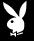 Static pixelated icon of a white rabbit silhouette with long ears and a small black eye on a solid black background.