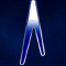 A 2x2 contact sheet of a static animated icon frame showing a blue and white compass-like logo with red text offering $25 free at Astra Casino.