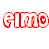 A contact sheet of five animated frames showing red pixelated text and a static Elmo character image on a white background with gray transparency sections.