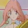 Six anime-style character portraits arranged in a , each with distinct hair colors and clothing styles